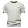 Kurzarm T Shirt Herren | Sportliches Crew-Neck mit Logo-Stickerei