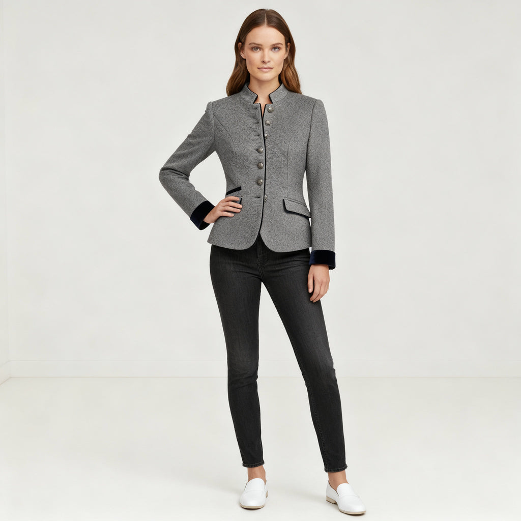Kurzjacke Damen | Stehkragen & Figurbetonte Silhouette