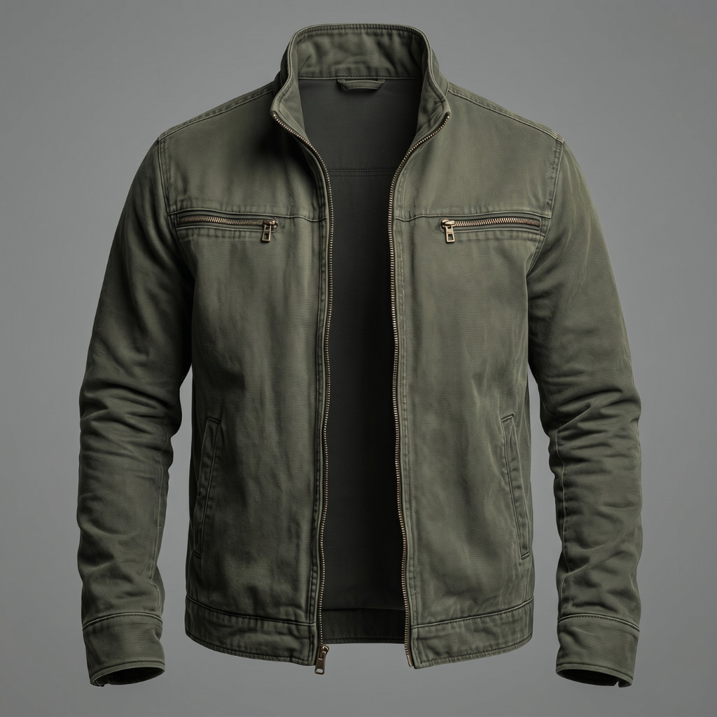 Sommerfeld | Vintage Baumwolljacke mit Reißverschluss