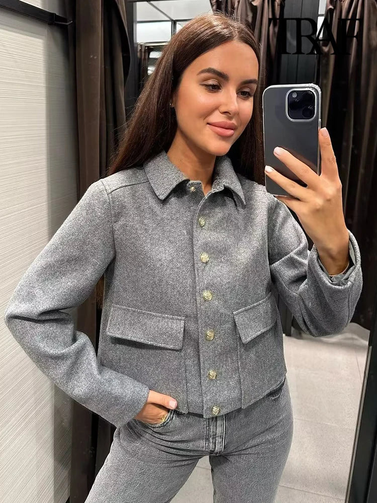 Langarm Jacke Damen | Kurz & Elegant