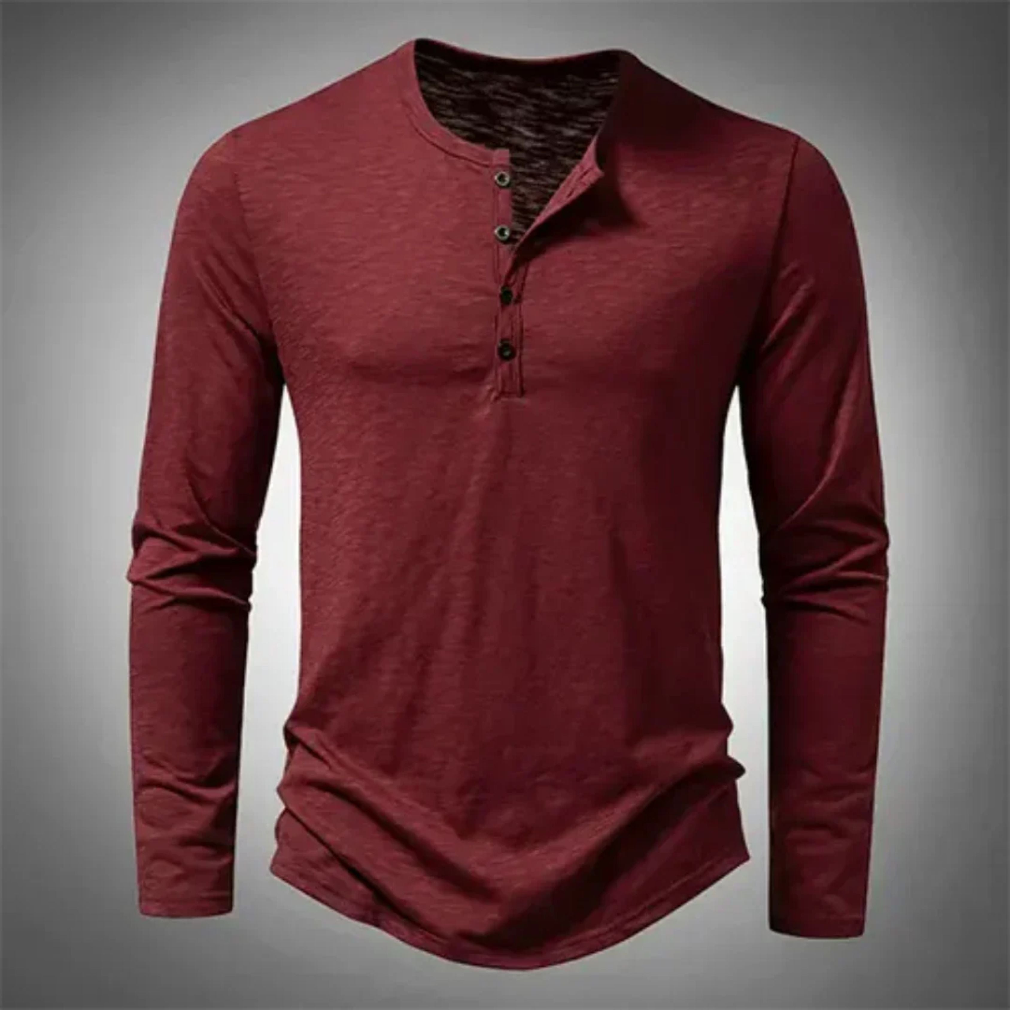 Langarm T-Shirt Herren | Halb geknöpft & Lässiger Komfort