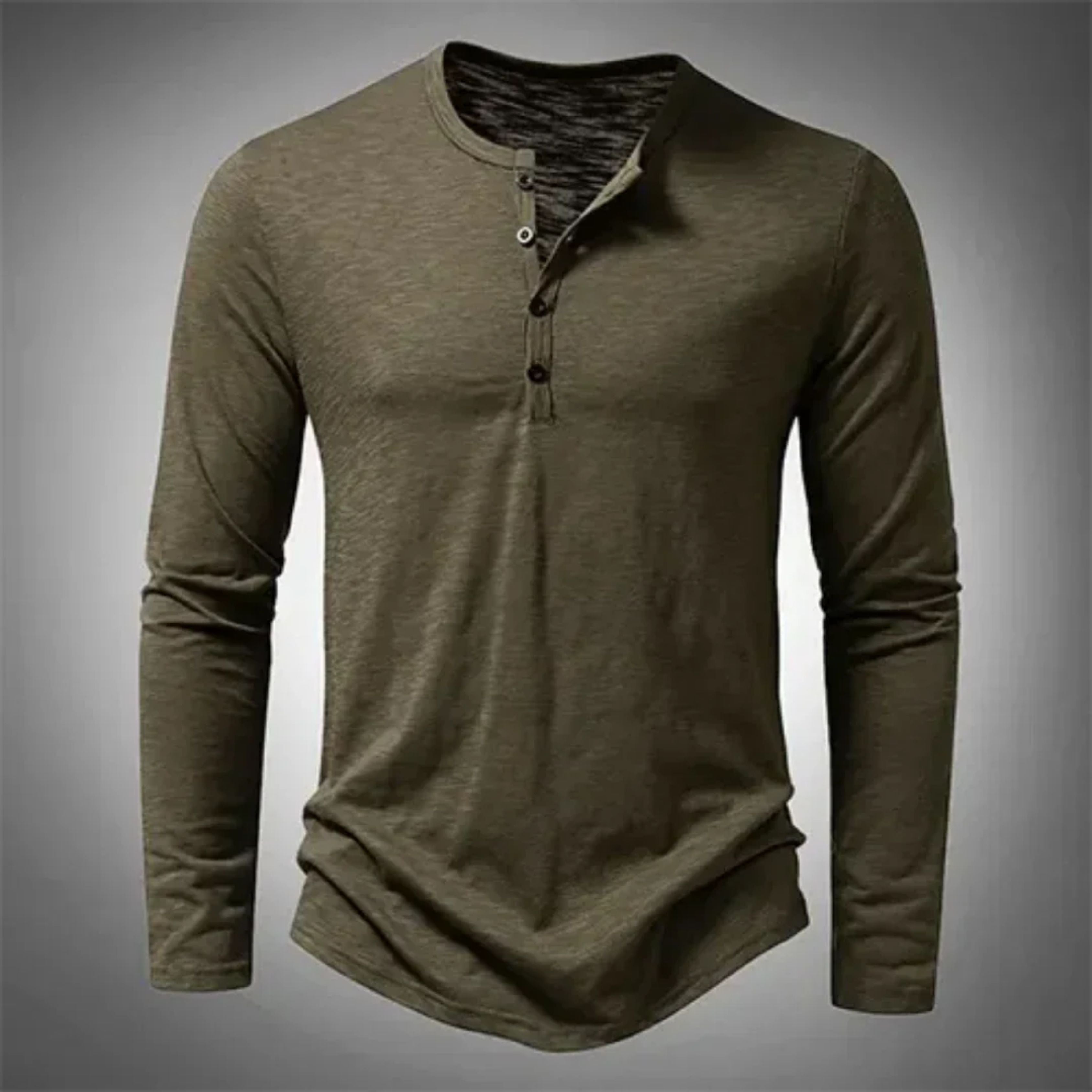 Langarm T-Shirt Herren | Halb geknöpft & Lässiger Komfort