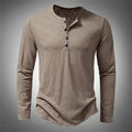Langarm T-Shirt Herren | Halb geknöpft & Lässiger Komfort