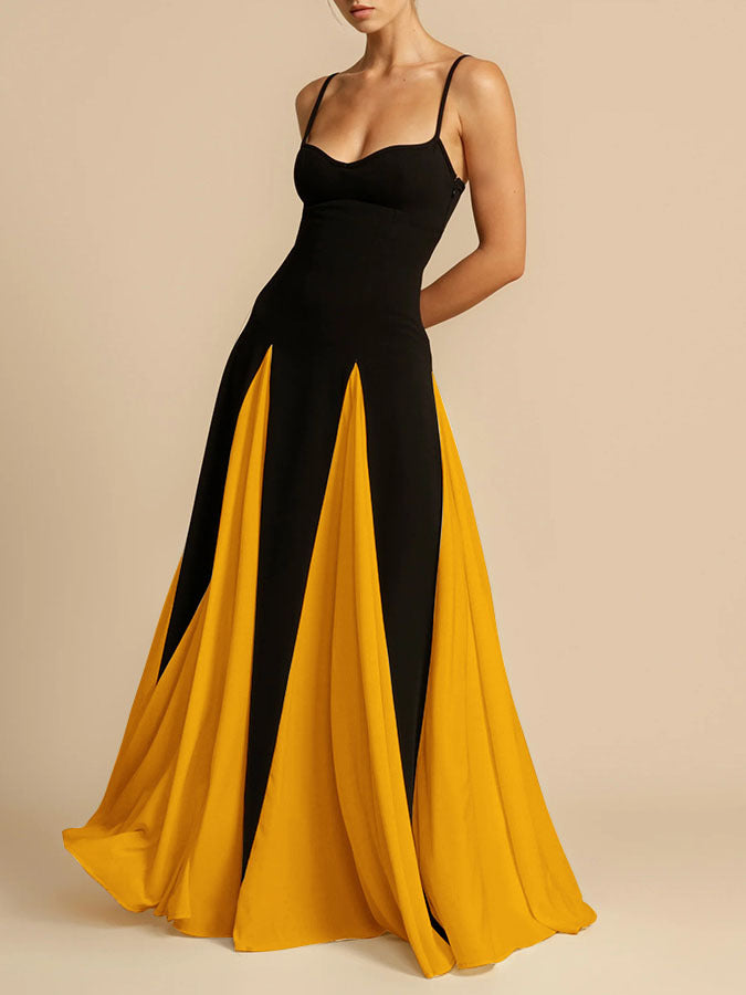 Langes Damen Maxikleid mit hohem Schlitz für Hochzeitsgäste