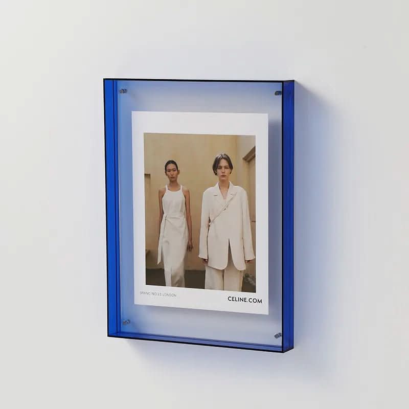 Lebendiger Acryl-Fotorahmen mit farbigen Kanten