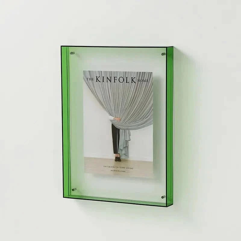 Lebendiger Acryl-Fotorahmen mit farbigen Kanten
