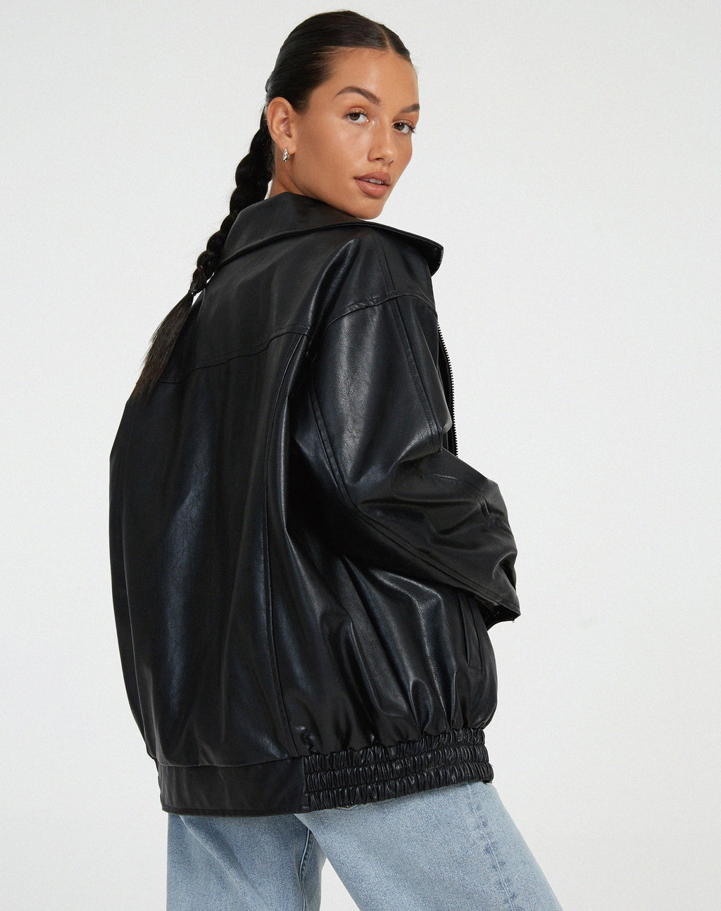Lederjacke Damen Oversize | Lässiger Schnitt & Bewegungsfreiheit