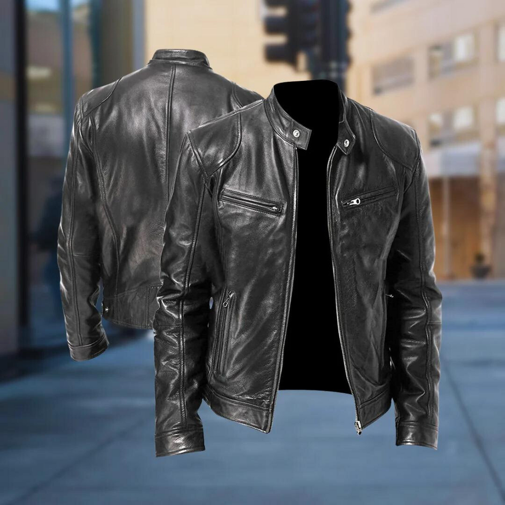 Lederjacke Herren | Retro-Style & Markanter Stehkragen