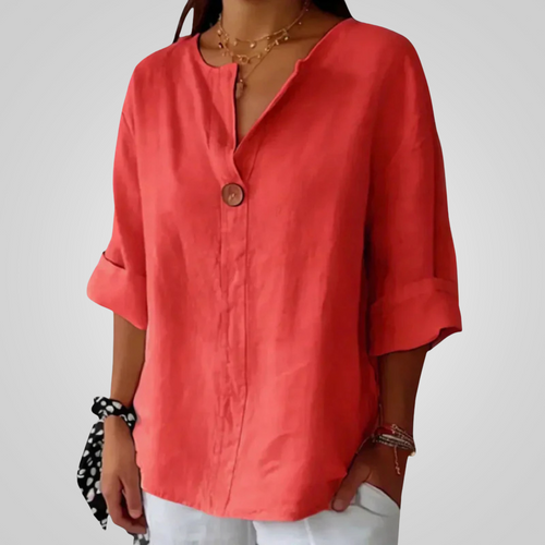 Bluse Damen | Lässig Elegant mit V-Ausschnitt & 3/4-Arm