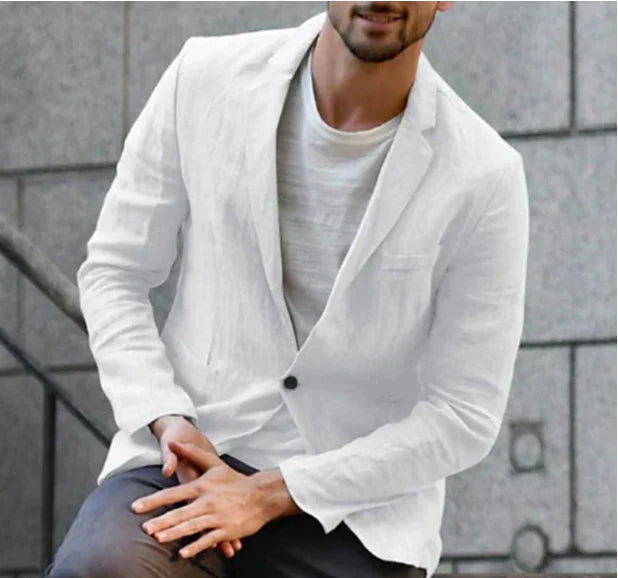 Leinenblazer Herren | Leichtgewicht & Ein-Knopf-Look
