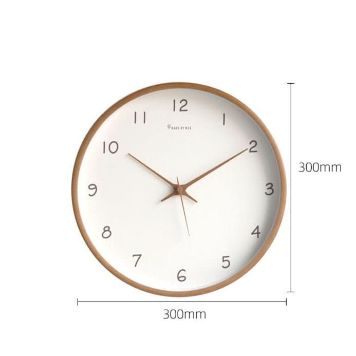 Leise analoge Wanduhr aus Massivholz
