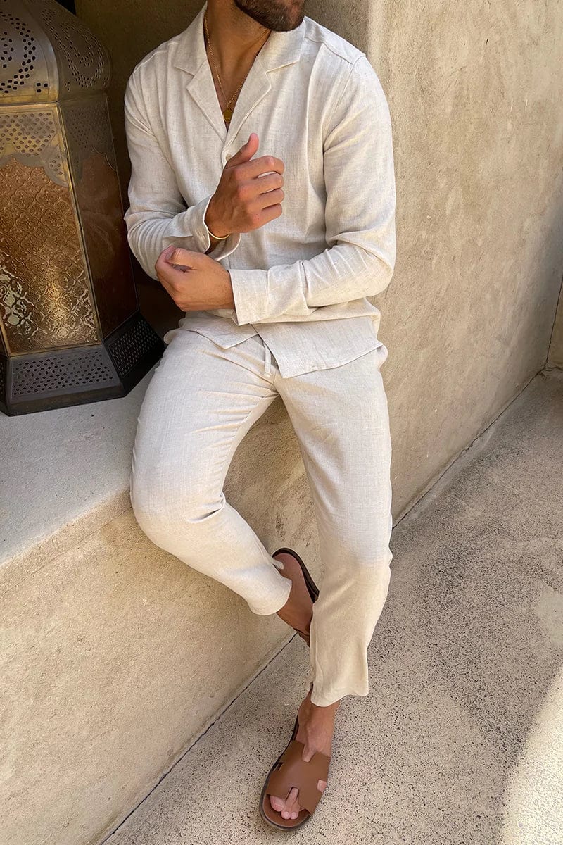 Marco | Herren anzug Set Sommer Hemd Hose Freizeitanzug