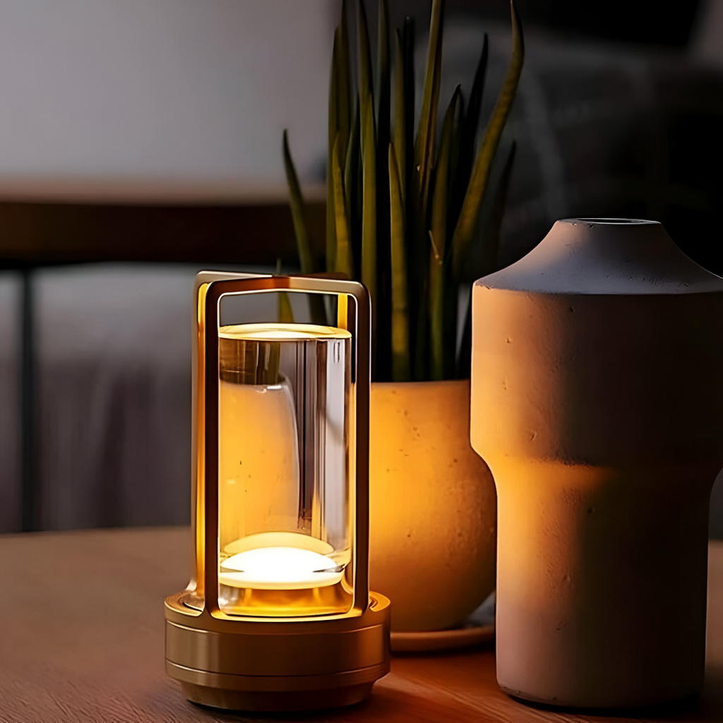 LuminaGlow | Tragbare, dimmbare Tischleuchte für Schlafzimmer und Büro