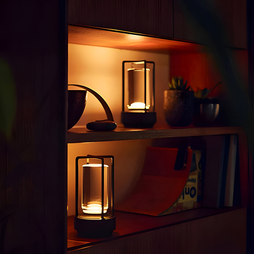 LuminaGlow | Tragbare, dimmbare Tischleuchte für Schlafzimmer und Büro