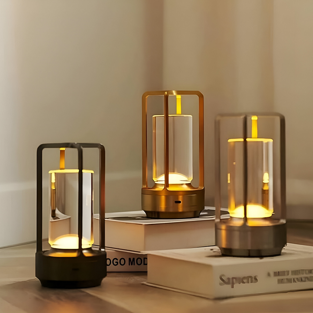 LuminaGlow | Tragbare, dimmbare Tischleuchte für Schlafzimmer und Büro