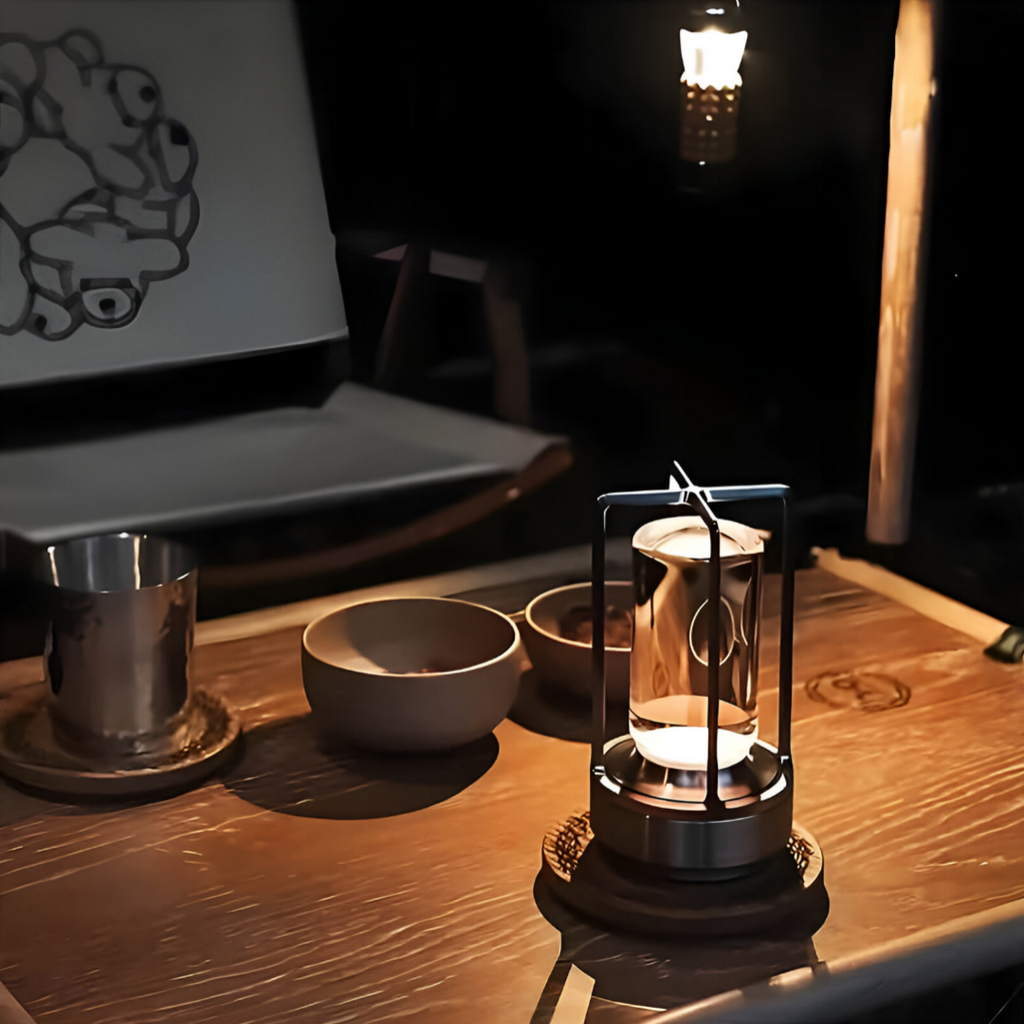 LuminaGlow | Tragbare, dimmbare Tischleuchte für Schlafzimmer und Büro