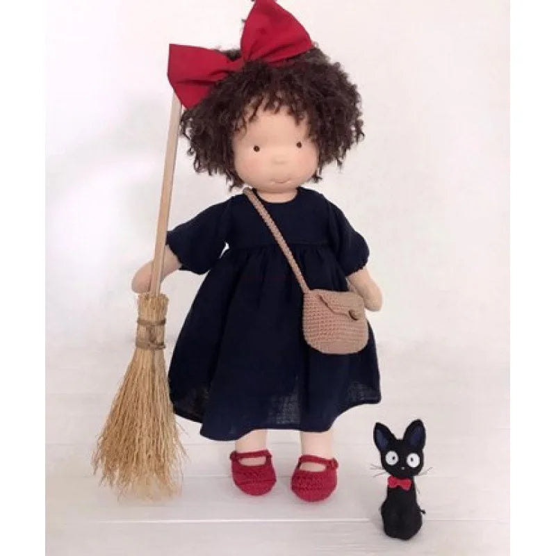 Luna | Handgemachte Waldorf-Plüschpuppe – Weiches Baumwollspielzeug mit Stoffbox | Süß & Gemütlich | Für Kindergeburtstage & tägliches fantasievolles Spielen