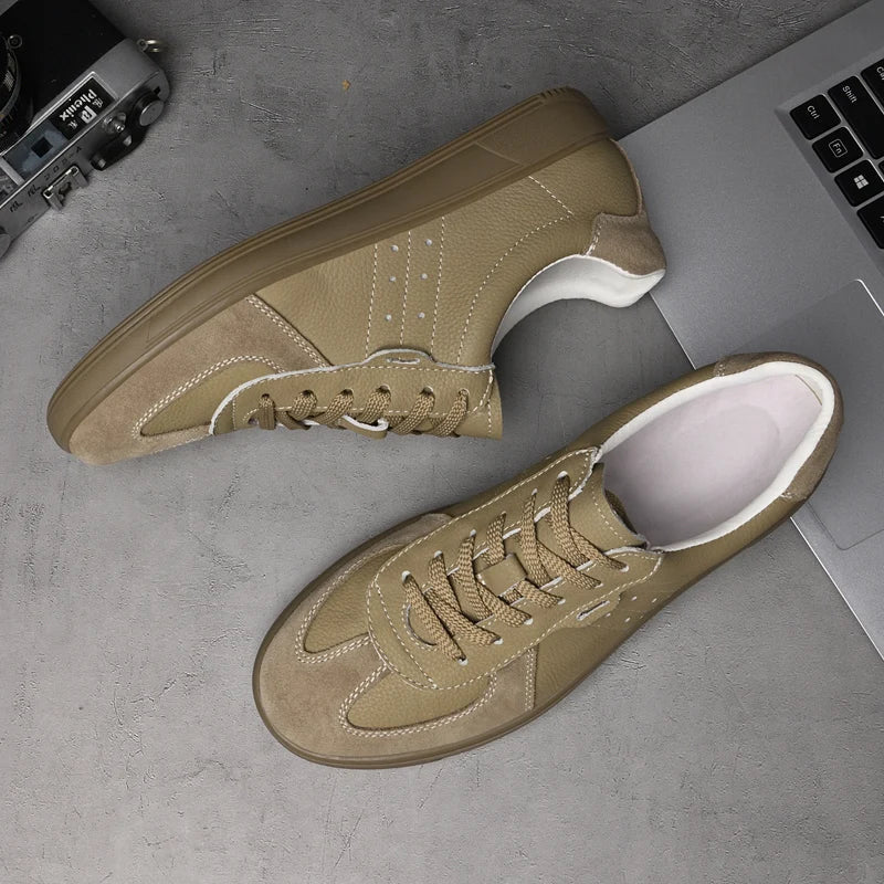 Herren Schnürung Perforiert Casual Sneakers