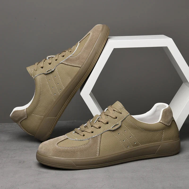 Herren Schnürung Perforiert Casual Sneakers