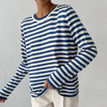 Damen Sommer Streifen Langarm T-shirt