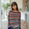 Pullover Damen | Streifen-Dessin & U-Boot-Ausschnitt