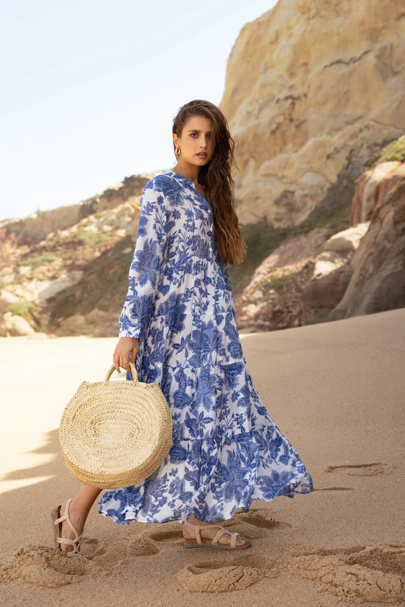 Maxikleid Damen | Florales Muster & Romantischer Boho-Stil