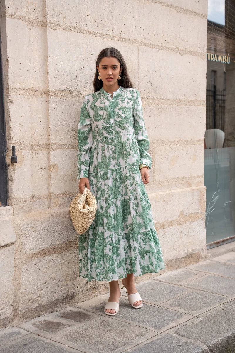 Maxikleid Damen | Florales Muster & Romantischer Boho-Stil