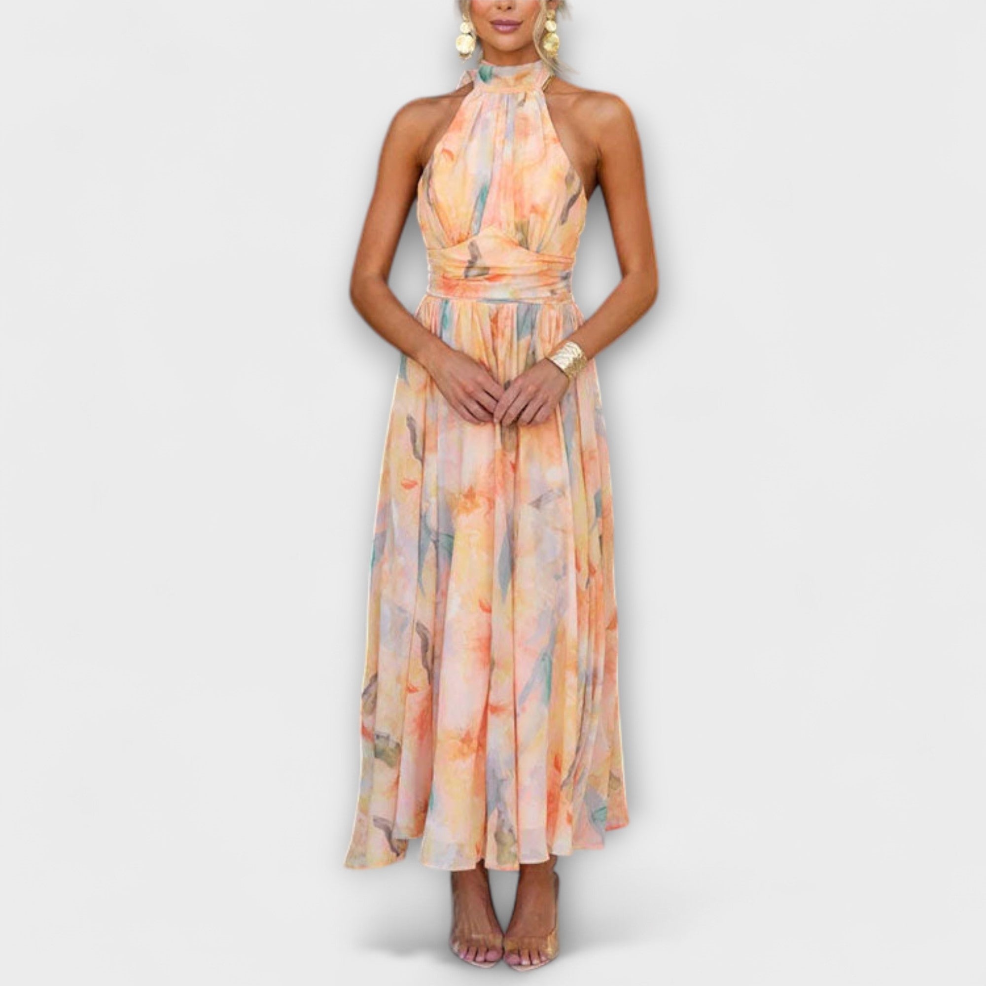 Maxikleid Damen | Neckholder & Taillenbetont
