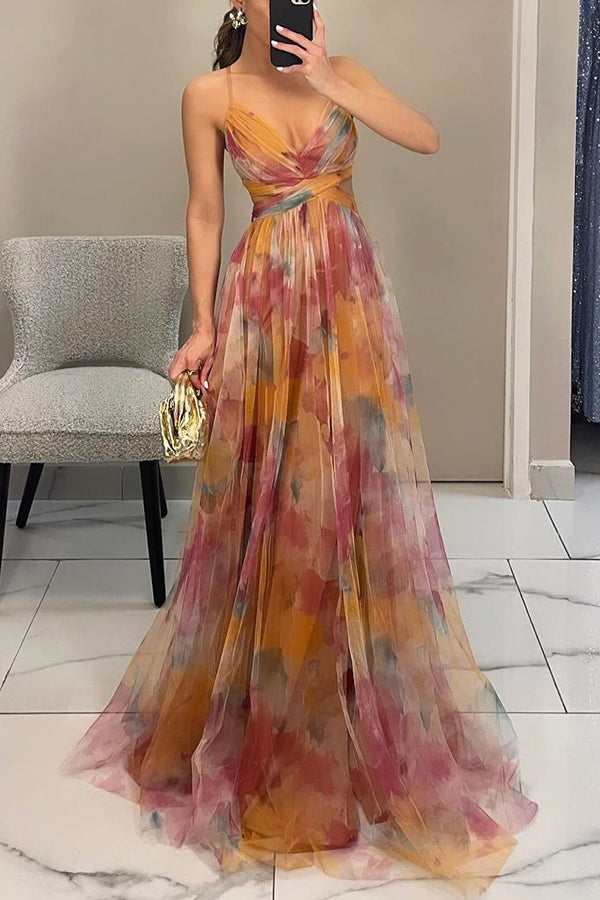 Maxikleid mit Blumendruck für Damen – Elegantes Sommerkleid für besondere Anlässe