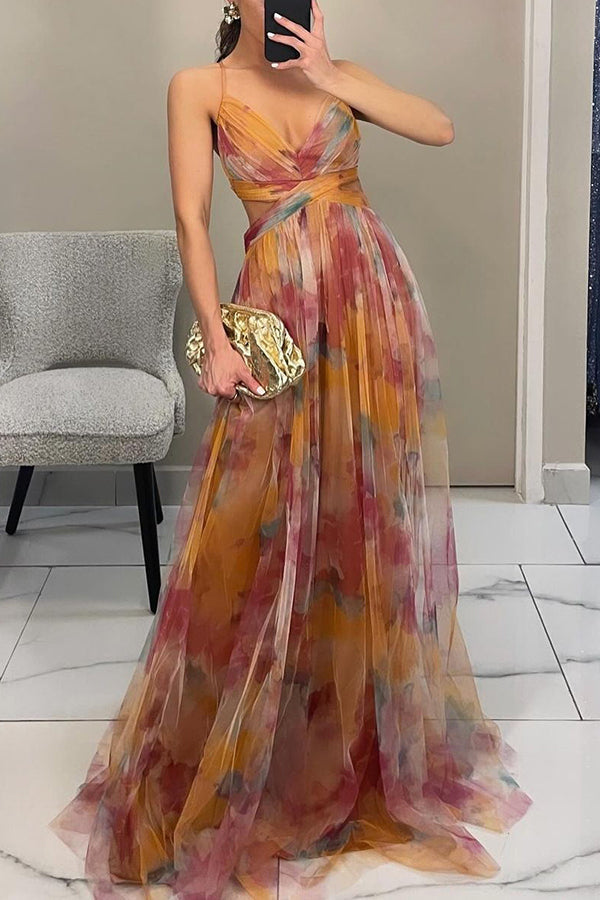 Maxikleid mit Blumendruck für Damen – Elegantes Sommerkleid für besondere Anlässe