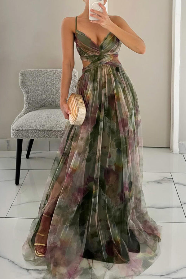 Maxikleid mit Blumendruck für Damen – Elegantes Sommerkleid für besondere Anlässe