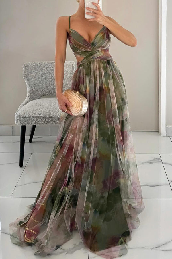 Maxikleid mit Blumendruck für Damen – Elegantes Sommerkleid für besondere Anlässe
