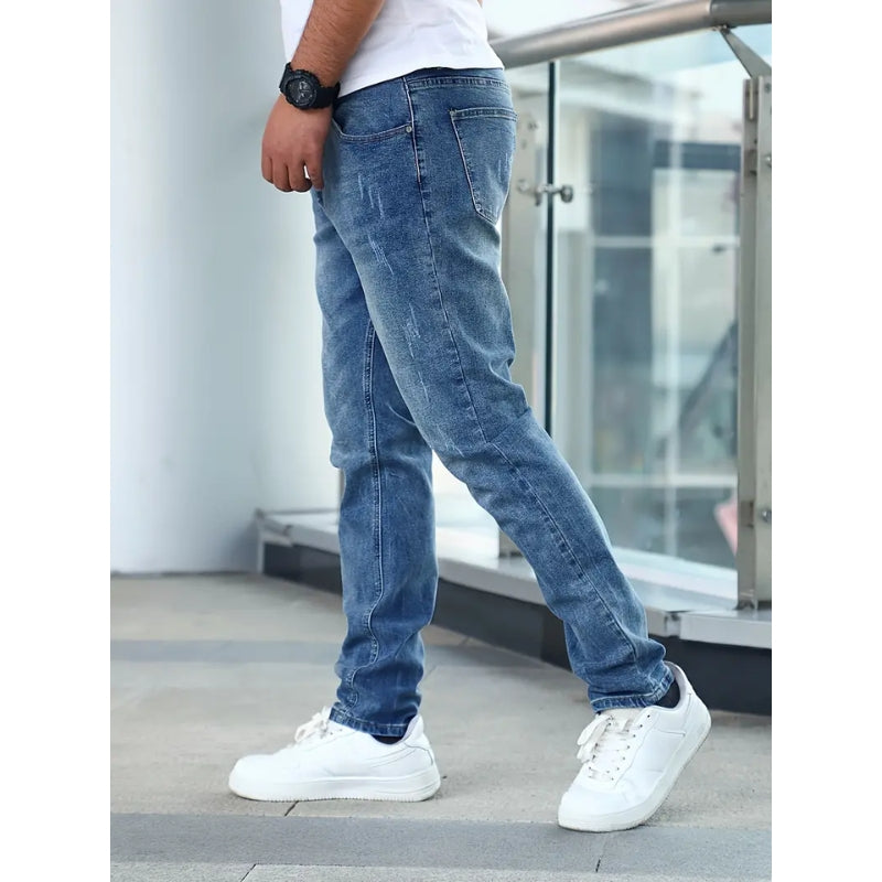 Herren Sommer Slim Fit Jeans Hose