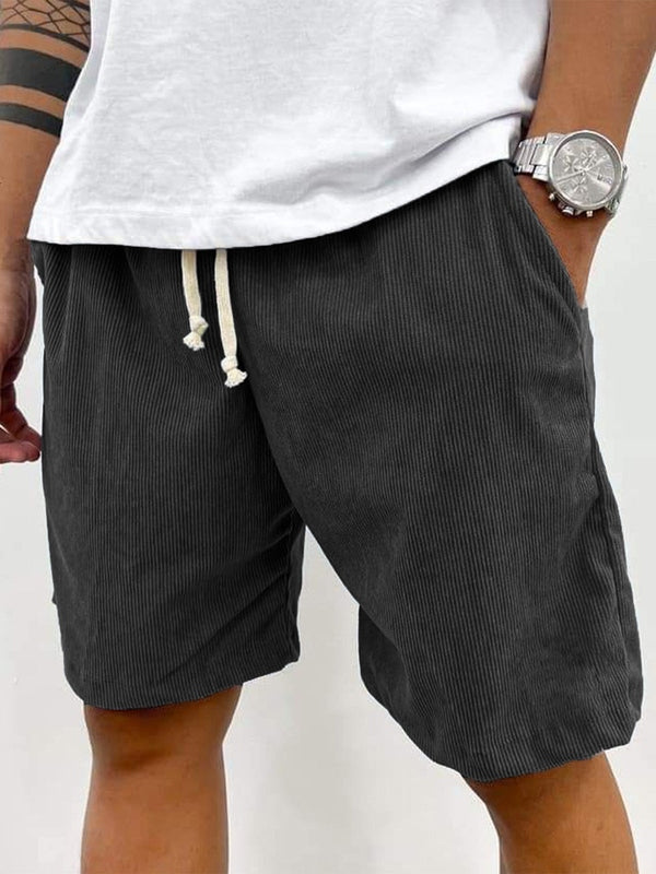 Herren Freizeit Gerippte Sommer Kurze Hose