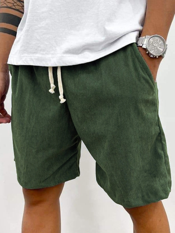 Herren Freizeit Gerippte Sommer Kurze Hose
