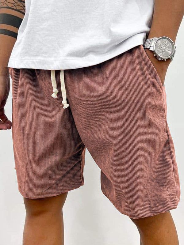 Herren Freizeit Gerippte Sommer Kurze Hose