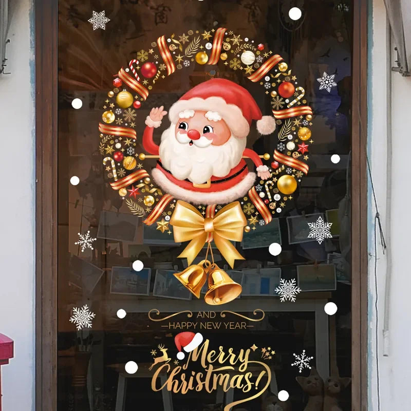 MerryScenes | Transparente Glasaufkleber für festliche Fenster