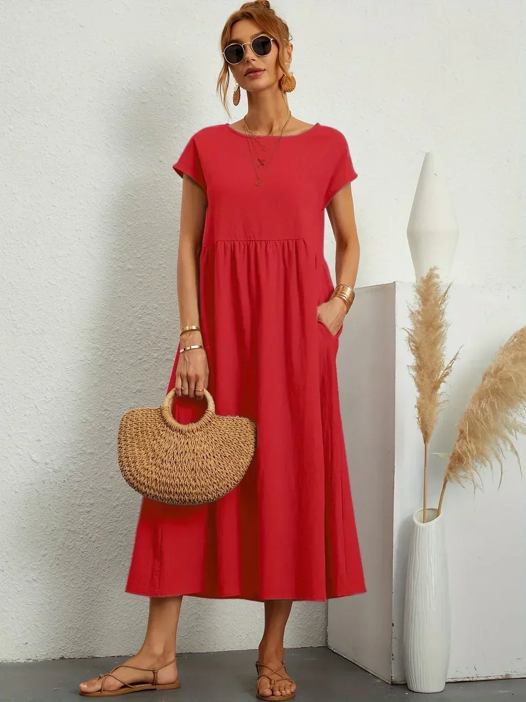 HEIKE™ – FLIESSENDES MIDIKLEID VON ZEITLOSER ELEGANZ
