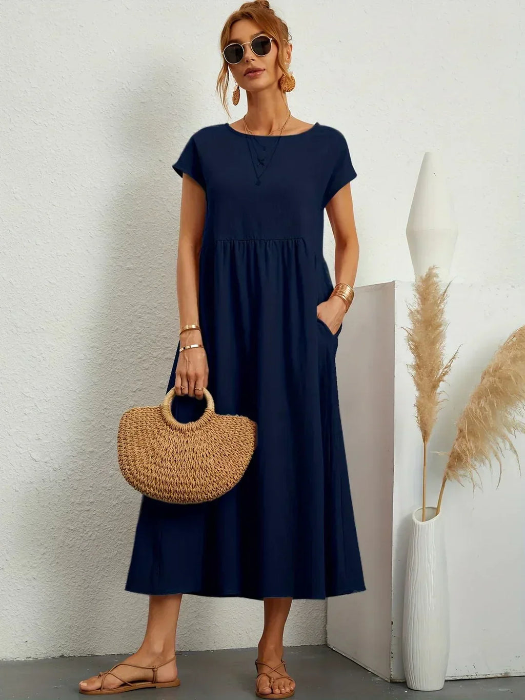 HEIKE™ – FLIESSENDES MIDIKLEID VON ZEITLOSER ELEGANZ