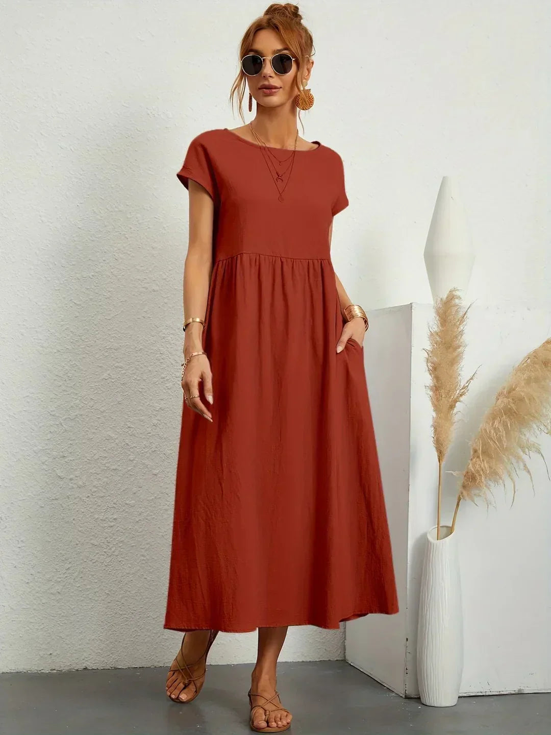 HEIKE™ – FLIESSENDES MIDIKLEID VON ZEITLOSER ELEGANZ