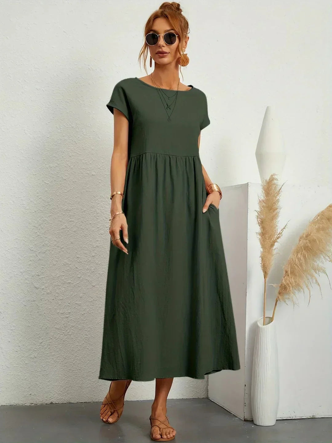HEIKE™ – FLIESSENDES MIDIKLEID VON ZEITLOSER ELEGANZ