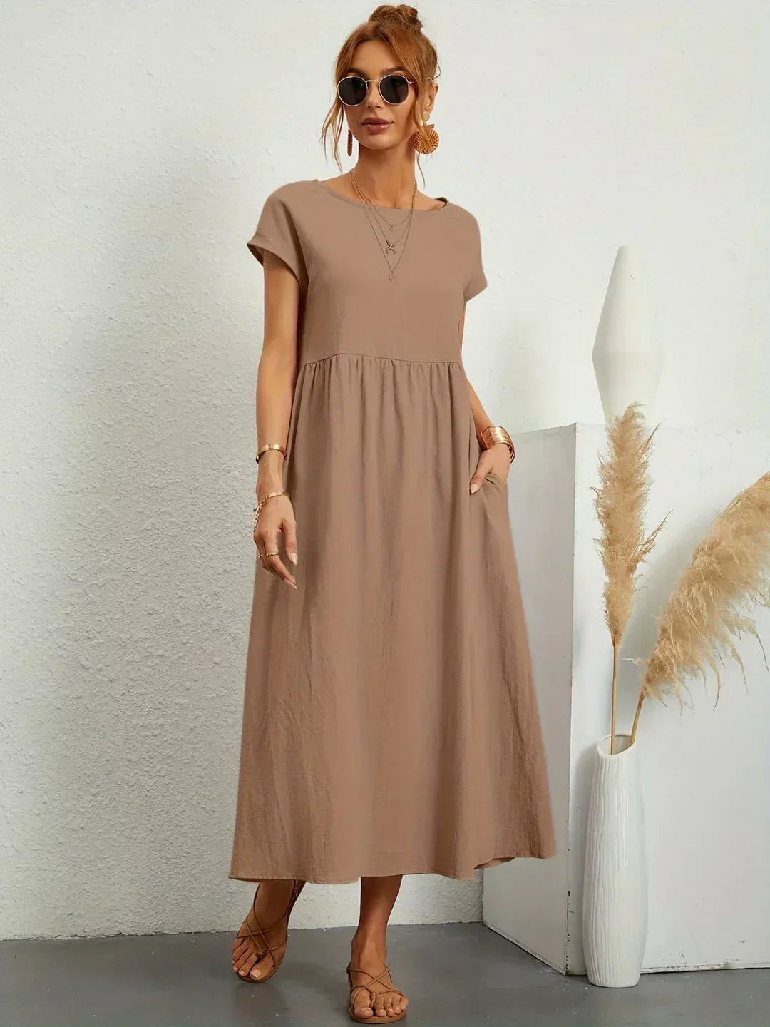 HEIKE™ – FLIESSENDES MIDIKLEID VON ZEITLOSER ELEGANZ