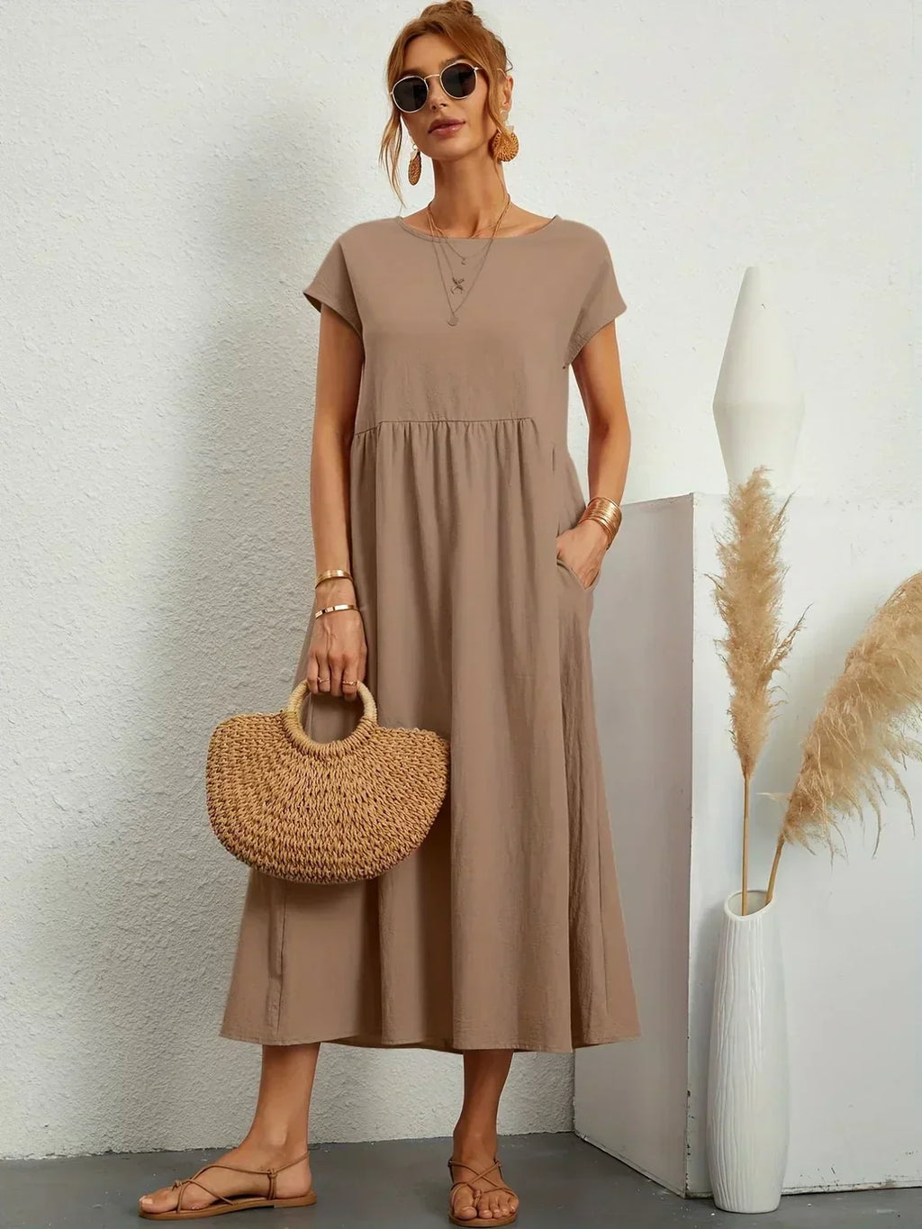 HEIKE™ – FLIESSENDES MIDIKLEID VON ZEITLOSER ELEGANZ