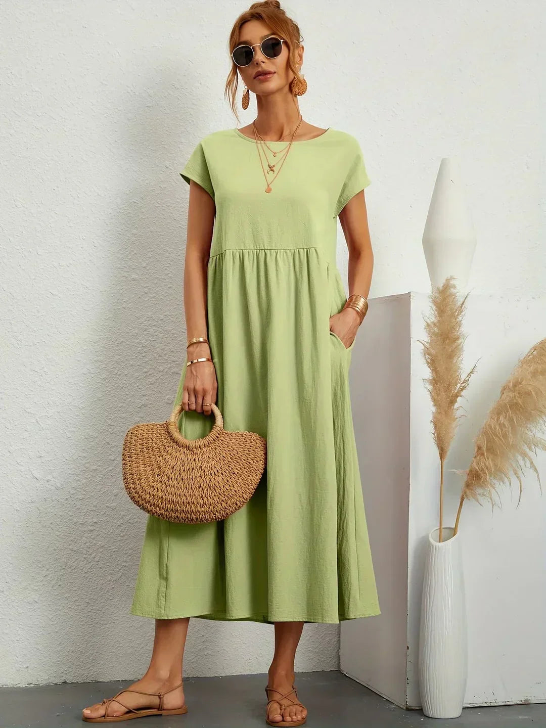 HEIKE™ – FLIESSENDES MIDIKLEID VON ZEITLOSER ELEGANZ