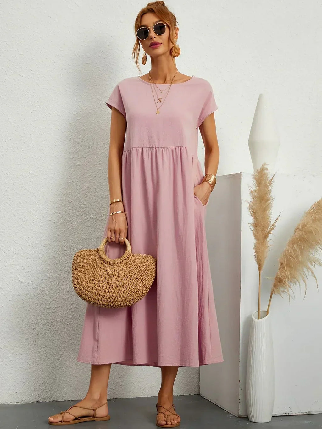HEIKE™ – FLIESSENDES MIDIKLEID VON ZEITLOSER ELEGANZ