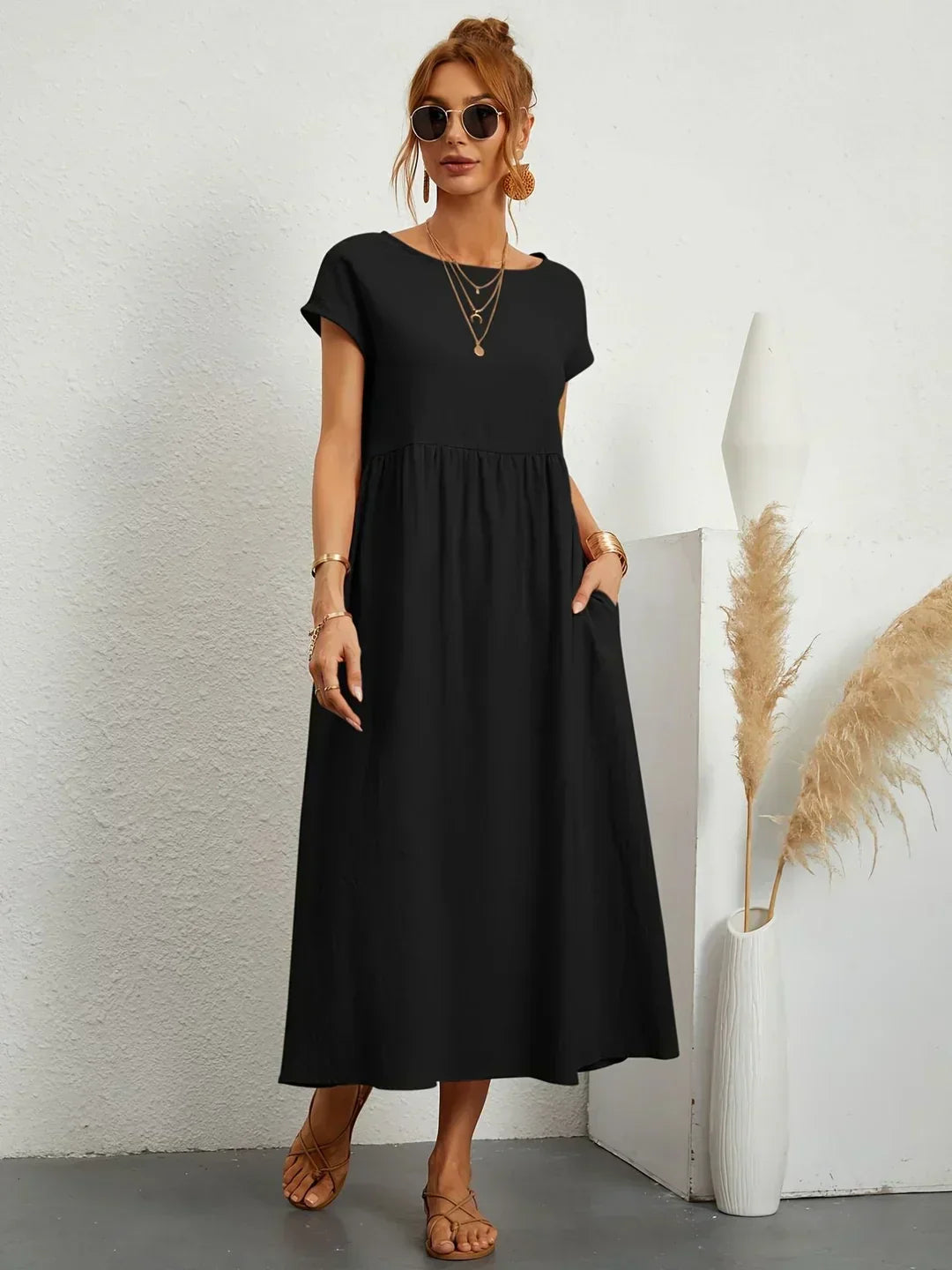 HEIKE™ – FLIESSENDES MIDIKLEID VON ZEITLOSER ELEGANZ