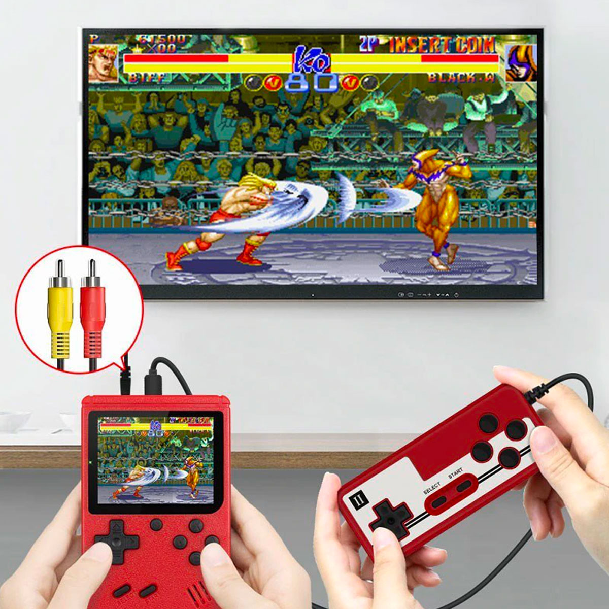 Mini-Retro-Spielkonsole – Tragbarer Handheld-Spielplayer mit 400 vorinstallierten Klassikern für unterwegs