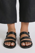 Damen Modern Flache Sandalen mit Fersenriemen