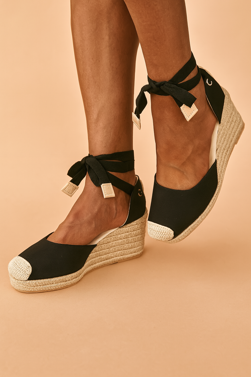 Modische Keilsandaletten mit Schnürung für Sommer - Elegante Sandalen für Damen, Bequeme Passform, Vielseitig Kombinierbar