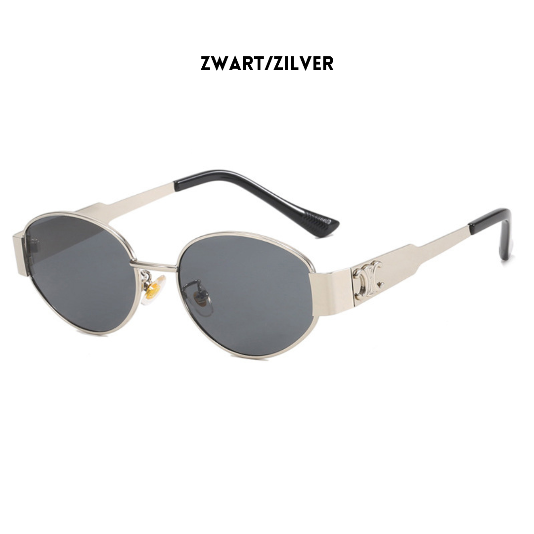 Modische goldene Sonnenbrille für Damen im Retro-Stil